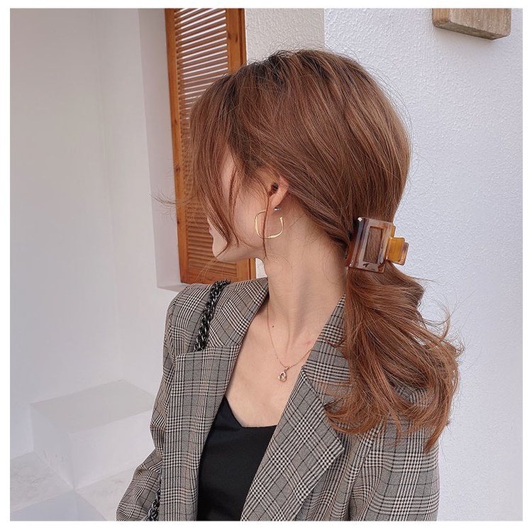 Kẹp tóc hàn quốc cặp tóc càng cua nhựa vuông xinh xắn KT01