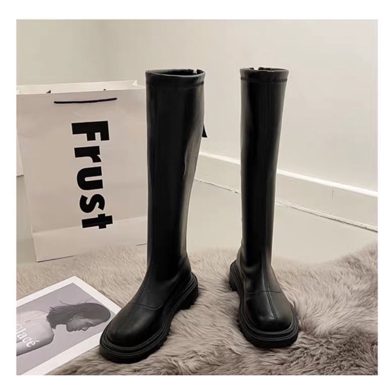 TKLIHN Giày BOOTS cao cổ Ulzzang da mềm lót nhung HOT FASHIONITA 2021