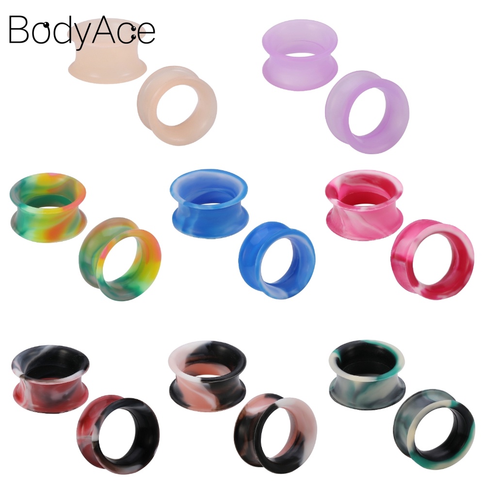 Set 8 Đôi Khuyên Tai Silicone 5-22 mm Nhiều Màu