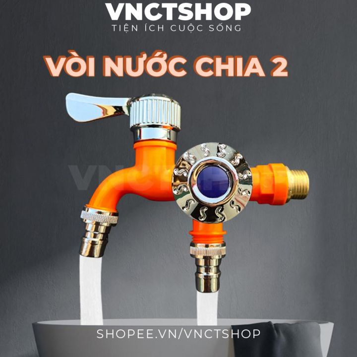 Vòi Nước Đôi 2 Đầu Độc Lập, Đầu Chia Vòi Nước Thông Minh