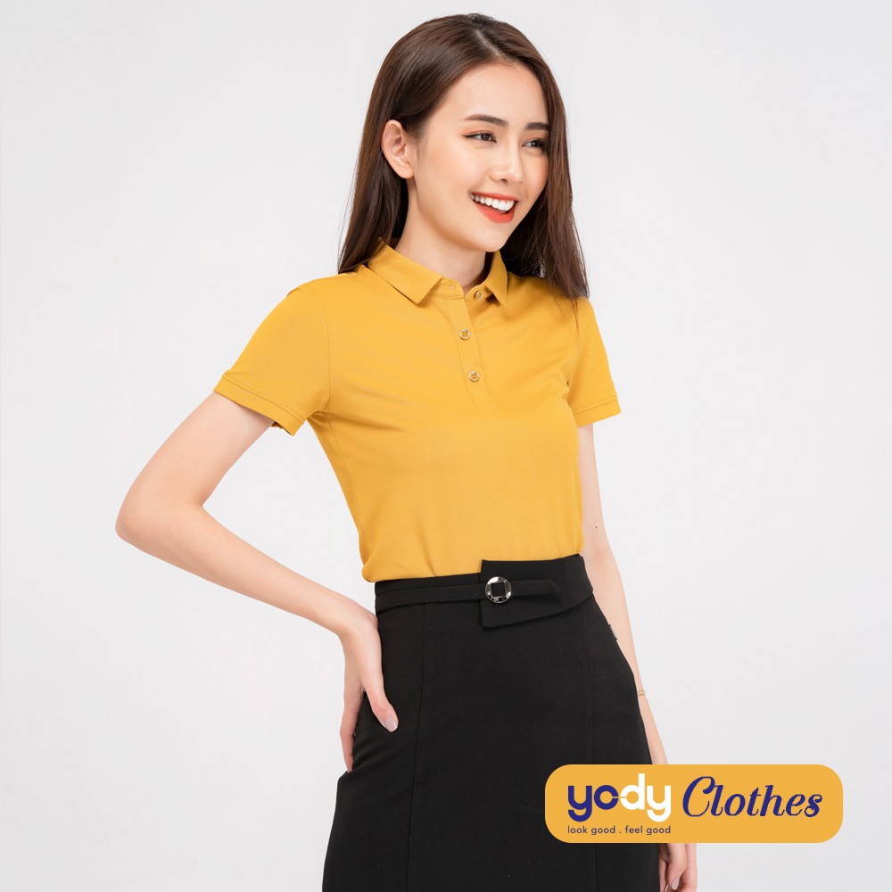 Áo thun polo nữ YODY chất modal cổ bẻ tay ngắn APN3968