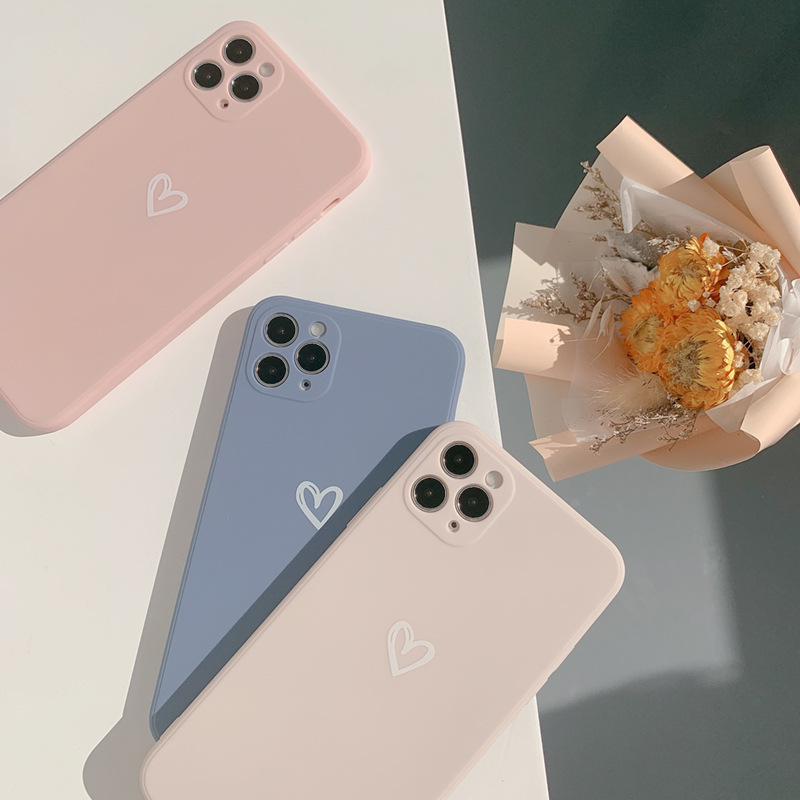 Ốp lưng iphone Ốp lưng phối hoạ tiết hình trái tim đơn giản Iphone 6/6plus/6S/6S plus/6/7/7plus/8/8plus/X/XS/XS Max/11/12/12MINI/12PROMAX Dinuo case