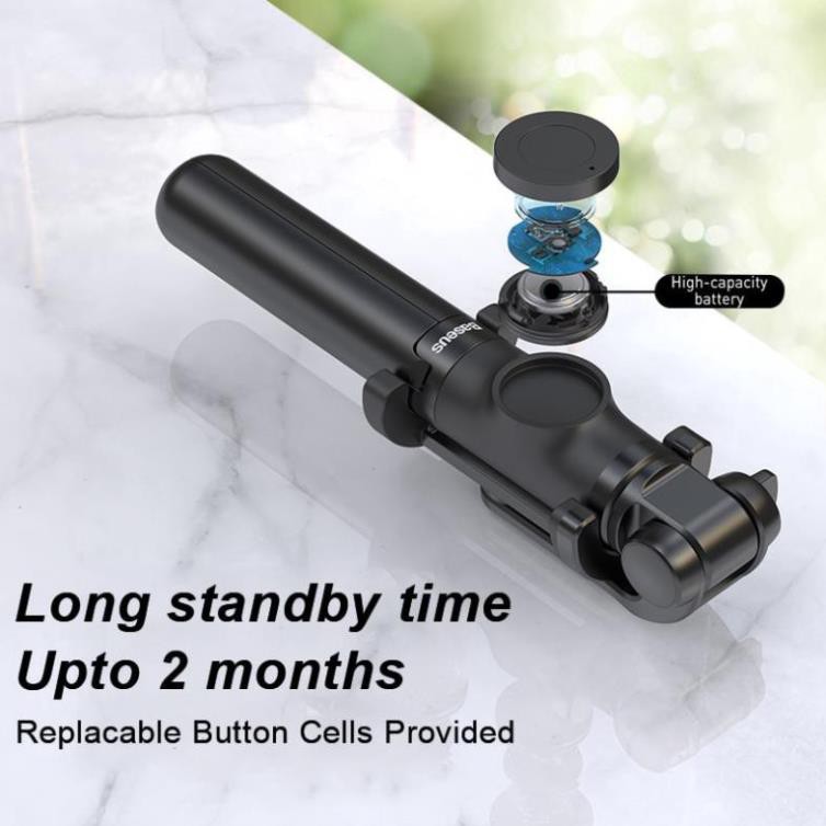 Gậy selfie bluetooth Baseus mini cho điện thoại di động iPhone 11 Xs Xr 8X8 Xiaomi Huawei Samsung | BigBuy360 - bigbuy360.vn