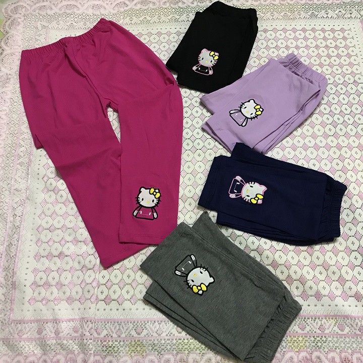 Combo 3 quần Legging mèo Kitty cho bé gái