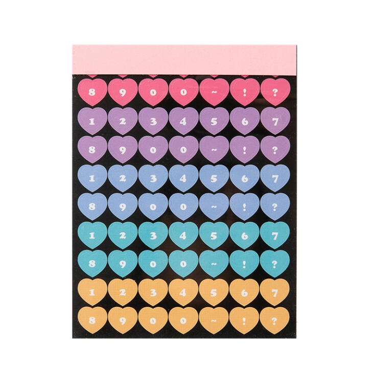 Set 20 Tấm Sticker Được Đóng Tập ARTBOX Hàn Quốc Nhiều Kiểu Số Và Kiểu Khung