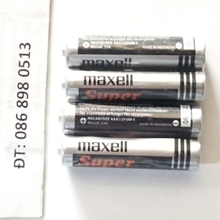 Pin Maxell AAA (3A) / 1.5V (AAA / 1.5V - R03(AB) / MU-4): Vĩ 4 Viên (Chính hãng)