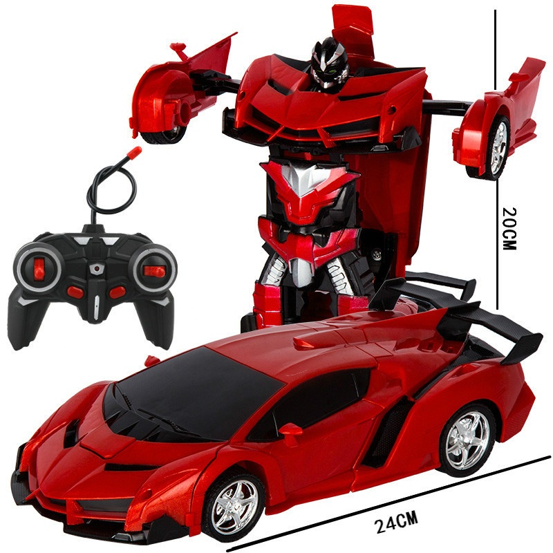 [Bán Chạy] Xe Ôto Điều Khiển Từ Xa Biến Hình Thành Robot Có Sạc Pin, Có Tặng Kèm 3 Pin AA
