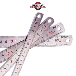 Thước kẻ chất liệu thép không gỉ siêu bền 15cm/20cm/30cm BAOKE