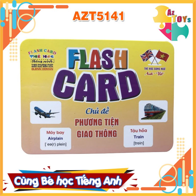 [XẢ KHO + NowShip] Thẻ Học Thông Minh Montessori Song Ngữ Glenn Doman Flashcard Theo Chủ Đề (Size To) - AZT5141