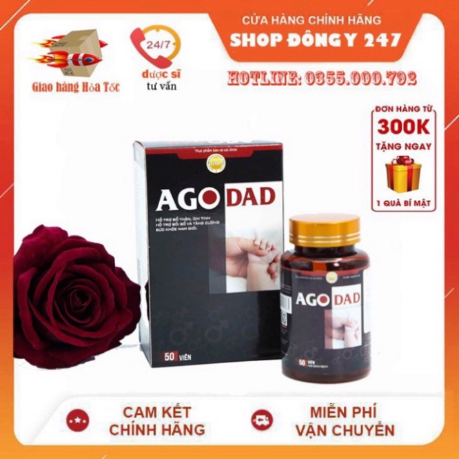 ✅ Ago Dad - Hỗ trợ bổ thận, tăng chất lượng tinh trùng, tăng cường sinh lý nam (50 viên)