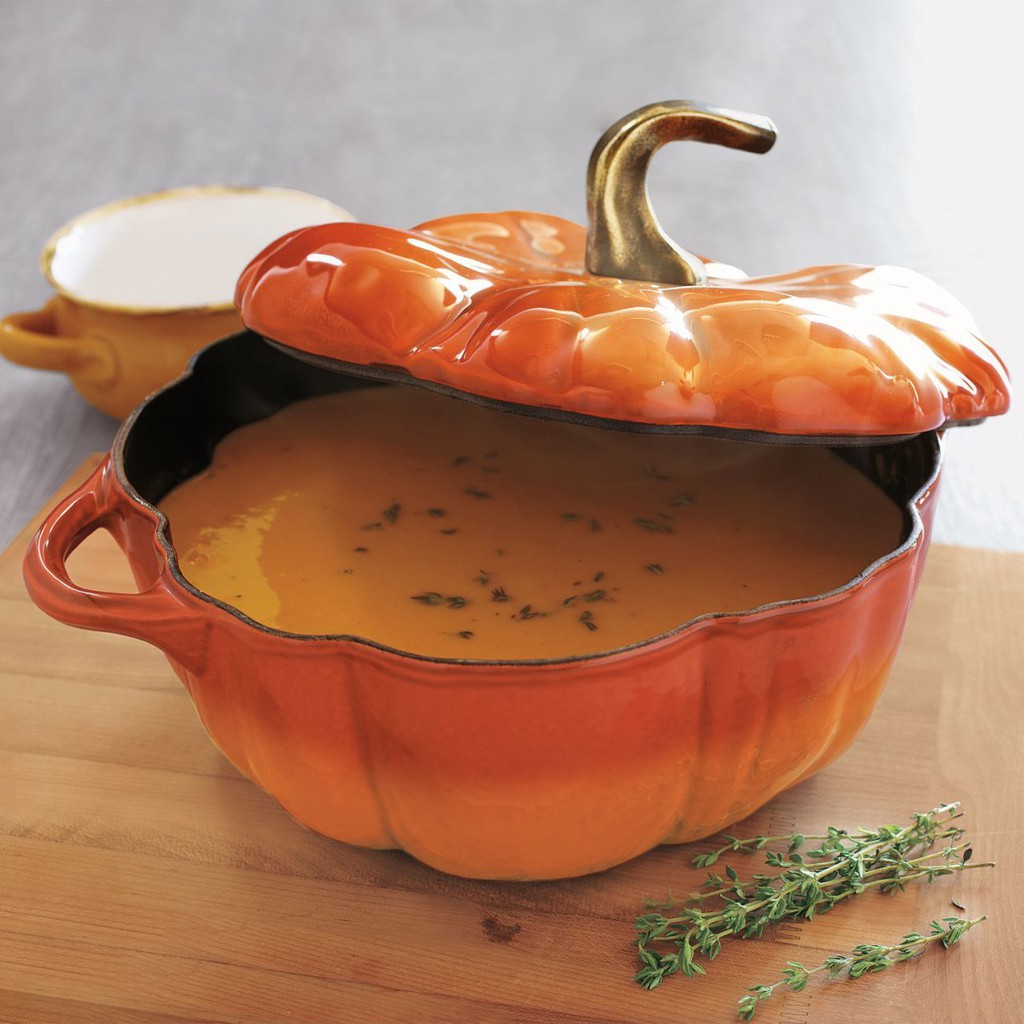 Nồi STAUB PUMPKIN COCOTTE CIN bí ngô 24cm màu cam quế