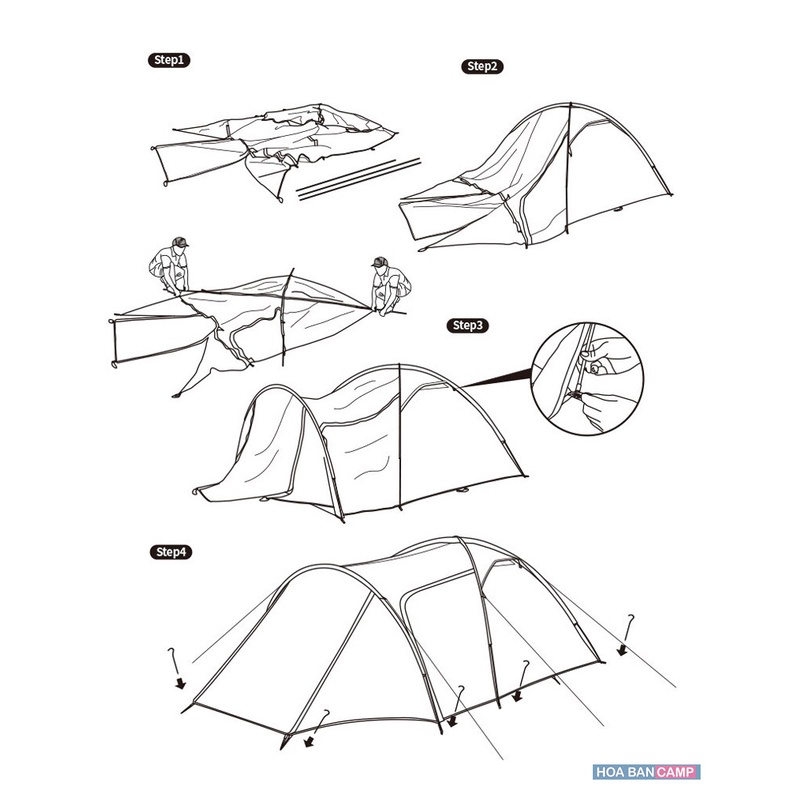 Lều 3 Người NatureHike NH19G001-Y | Knight 3 UPF 50+