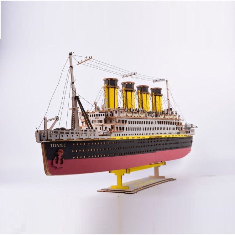 Mô Hình  Lắp Ráp Gỗ 3D Tàu Titanic Laze
