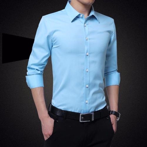 Áo Sơ Mi Tay Dài Lót Nhung Dáng Ôm Thời Trang Công Sở Lịch Lãm Cho Nam