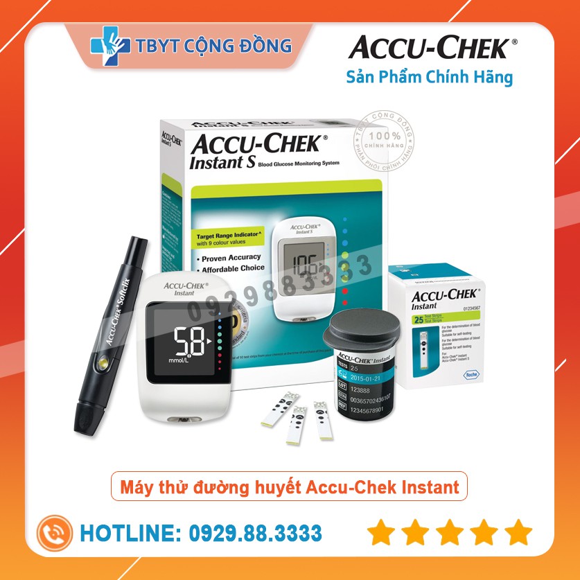 Combo máy đo đường huyết accu-chek instant mg dl + hộp 50 que thử.  hàng - ảnh sản phẩm 1