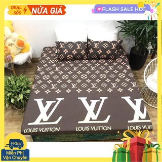 Combo 1 ga 2 vỏ gối cotton poly hàn mẫu LV 1m6