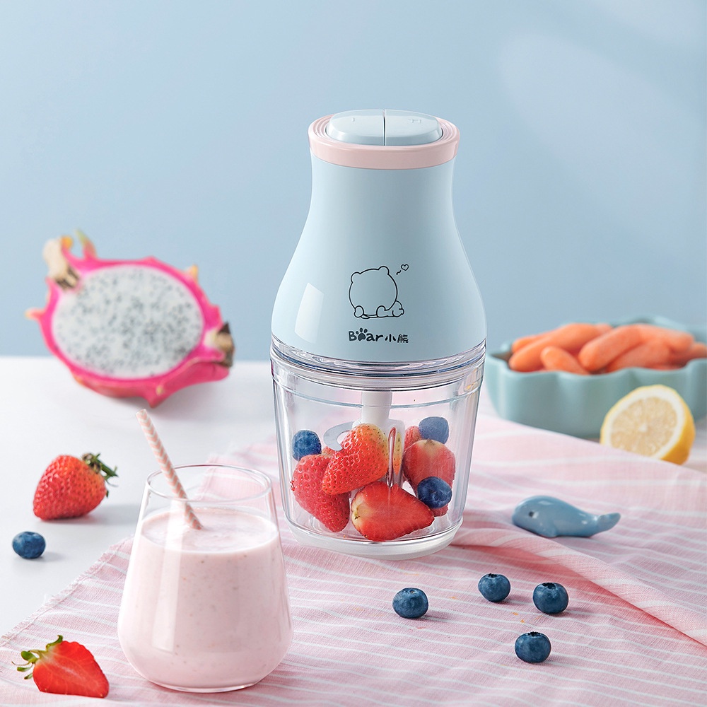 Máy xay thịt, thực phẩm xay sinh tố tỏi ớt thịt cá tôm rau củ quả mini đa năng 2 cối Bear QSJ-B02Y5, BH 12 tháng - HAPOS
