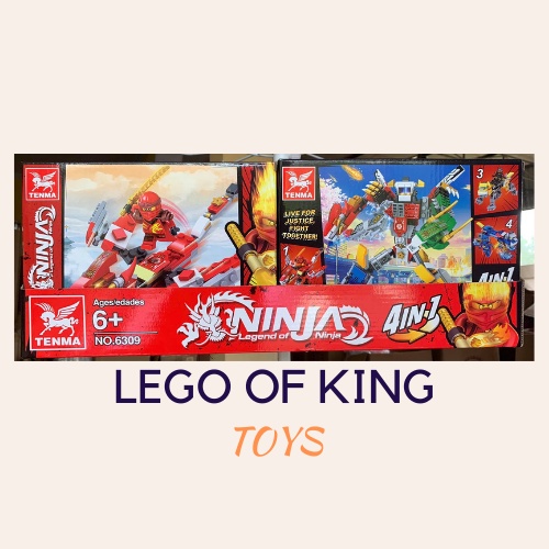 Đồ chơi Lắp Ráp Leg Ninjago Rồng Thần Robot Ninja cưỡi Sư tử