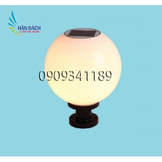 Đèn trụ cổng cầu nhựa năng lượng mặt trời không tốn tiền điện D25-30-40cm