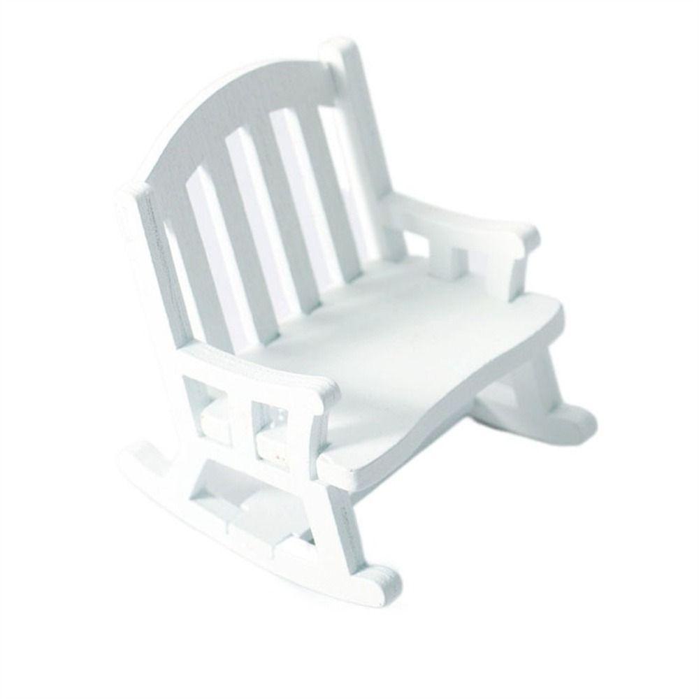 Mô Hình Ghế Gỗ Mini Tỉ Lệ 1 / 12 Dùng Trang Trí Nhà Búp Bê