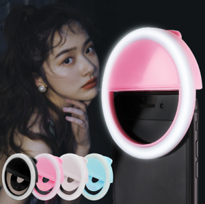 Đèn LED tròn trợ sáng hỗ trợ chụp ảnh selfie gắn trên điện thoại RK-12