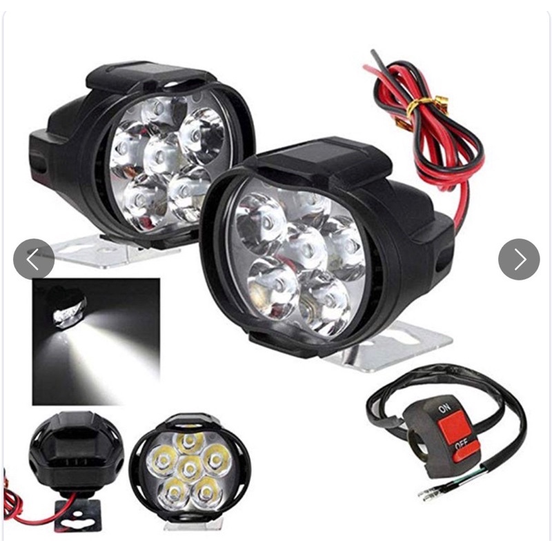 ĐÈN TRỢ SÁNG 6 LED XE MÔ TÔ , XE MÁY