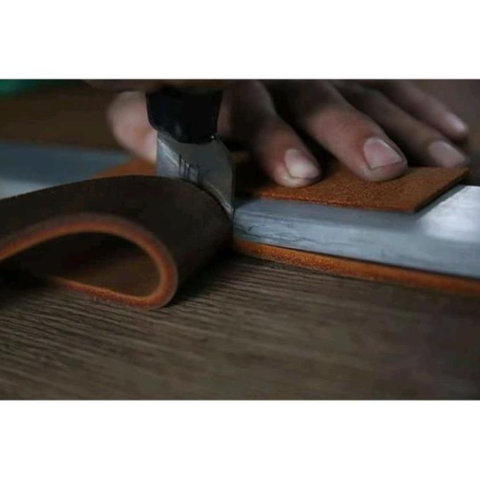 Thắt Lưng Nam Da Bò Sáp Dây Nịt Nam Đốt Không Cháy Kết Hợp Khóa Đồng Đúc Nguyên Khối Đã Đục Lỗ Sẵn