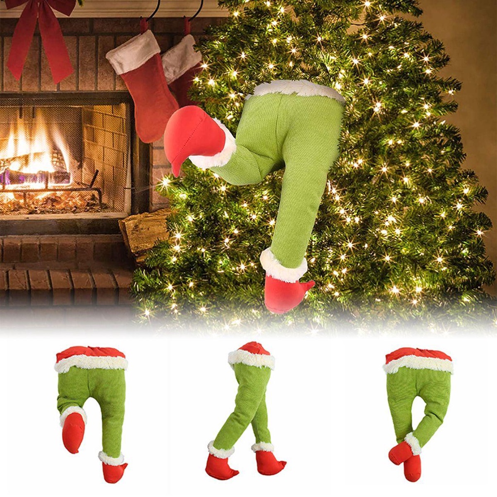 Muvako Đồ Trang Trí Giáng Sinh Vui Nhộn Màu Xanh Lá Cây grinch
