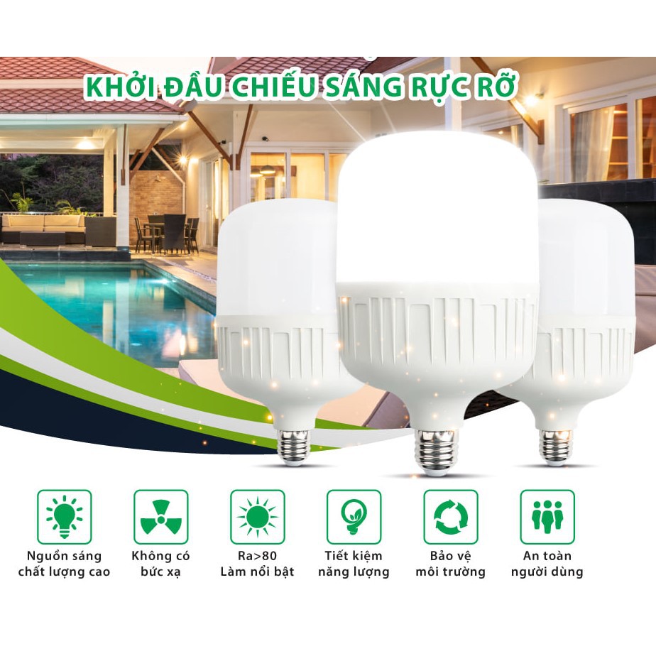 BÓNG ĐÈN, BÓNG ĐÈN LED TRỤ CAO CẤP, TIẾT KIỆM ĐIỆN NĂNG 10W-65W