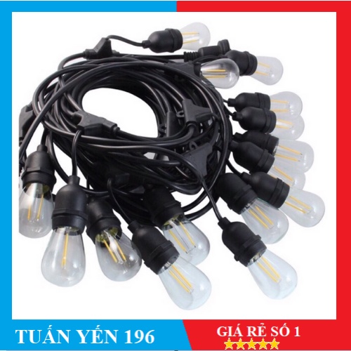 ⚡️Dây Đèn Trang Trí Ngoài Trời Ping Pong Đuôi Chuông Kèm Bóng ⚡️