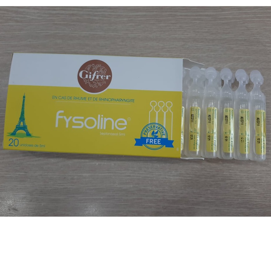 Nước muối vệ sinh mũi đặc trị Fysoline vàng (20 ống/hộp)