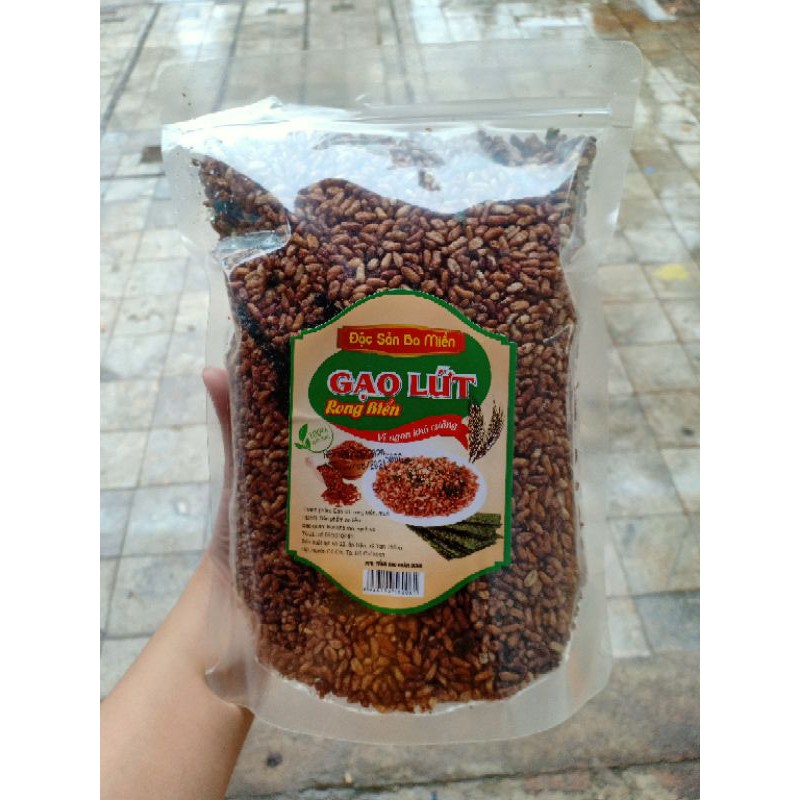Gạo Lứt Sấy Rong Biển Tổng Kho Đồ Ăn Vặt - Gạo Lứt Giảm Cân Ăn Liền Ăn Kiêng An Toàn Cho Sức Khỏe 500gr