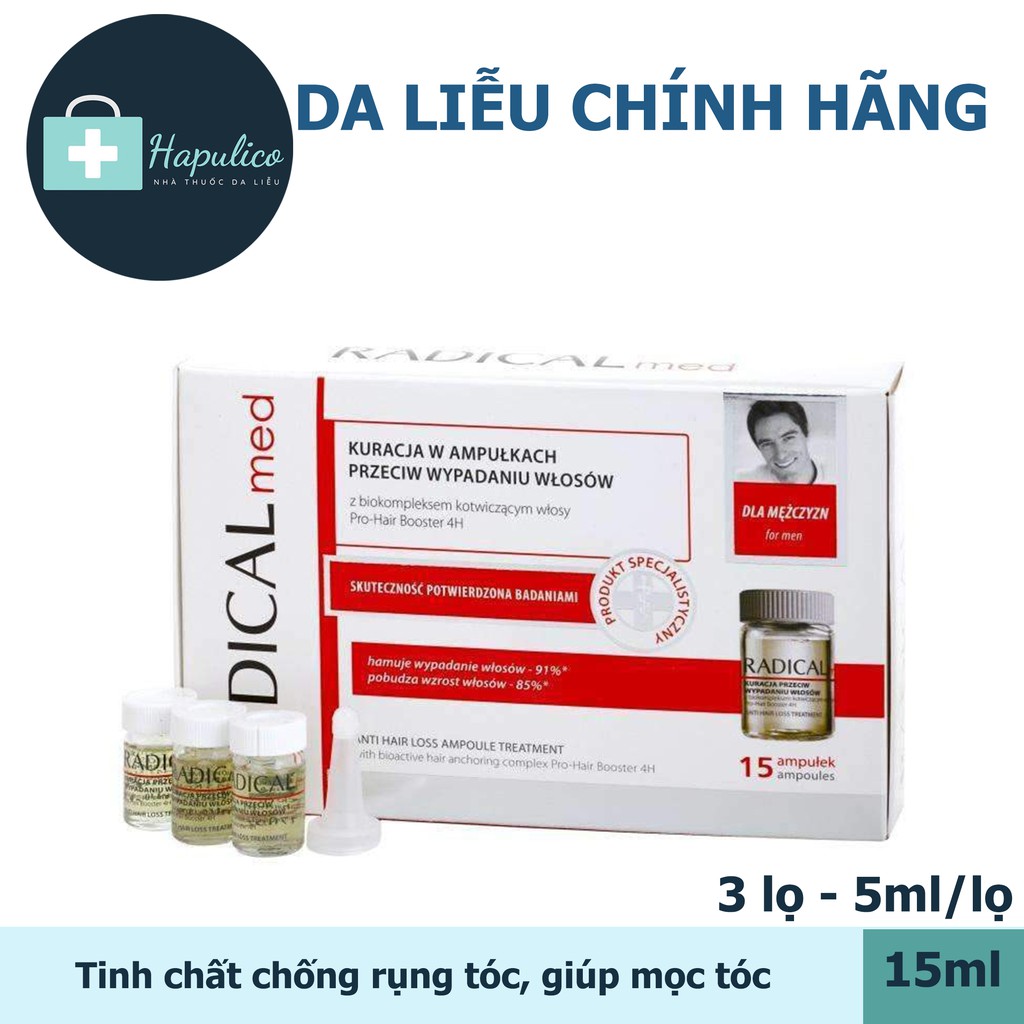 RADICAL MED TINH CHẤT NGỪA RỤNG TÓC DÀNH CHO NAM 3 lọ/hộp ( 5ml/lọ)