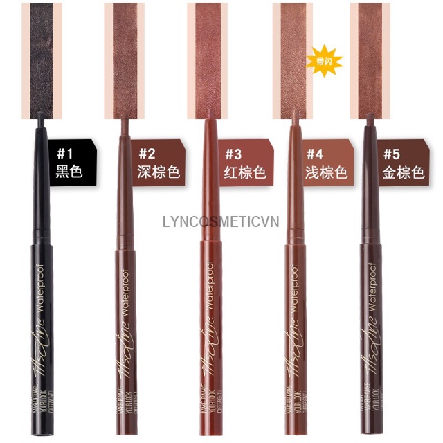 Kẻ mắt gel chống nước , chống lem trôi Xixi eyeliner + đầu gọt