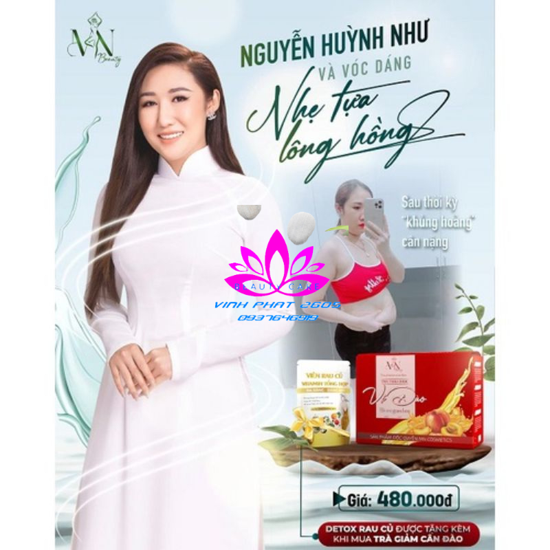 TRÀ  VỊ ĐÀO MN BEAUTY GROUP - HỘP 15 GÓI TẶNG DETOX RAU CỦ - TRÀ ĐÀO ĐÔNG ANH CHÍNH HÃNG 1000%