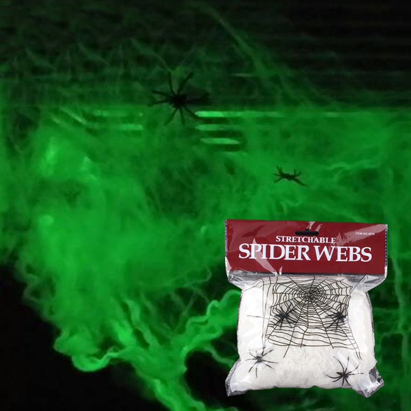 Mạng Nhện Giả Dạ Quang 20g / 40g Trang Trí Halloween