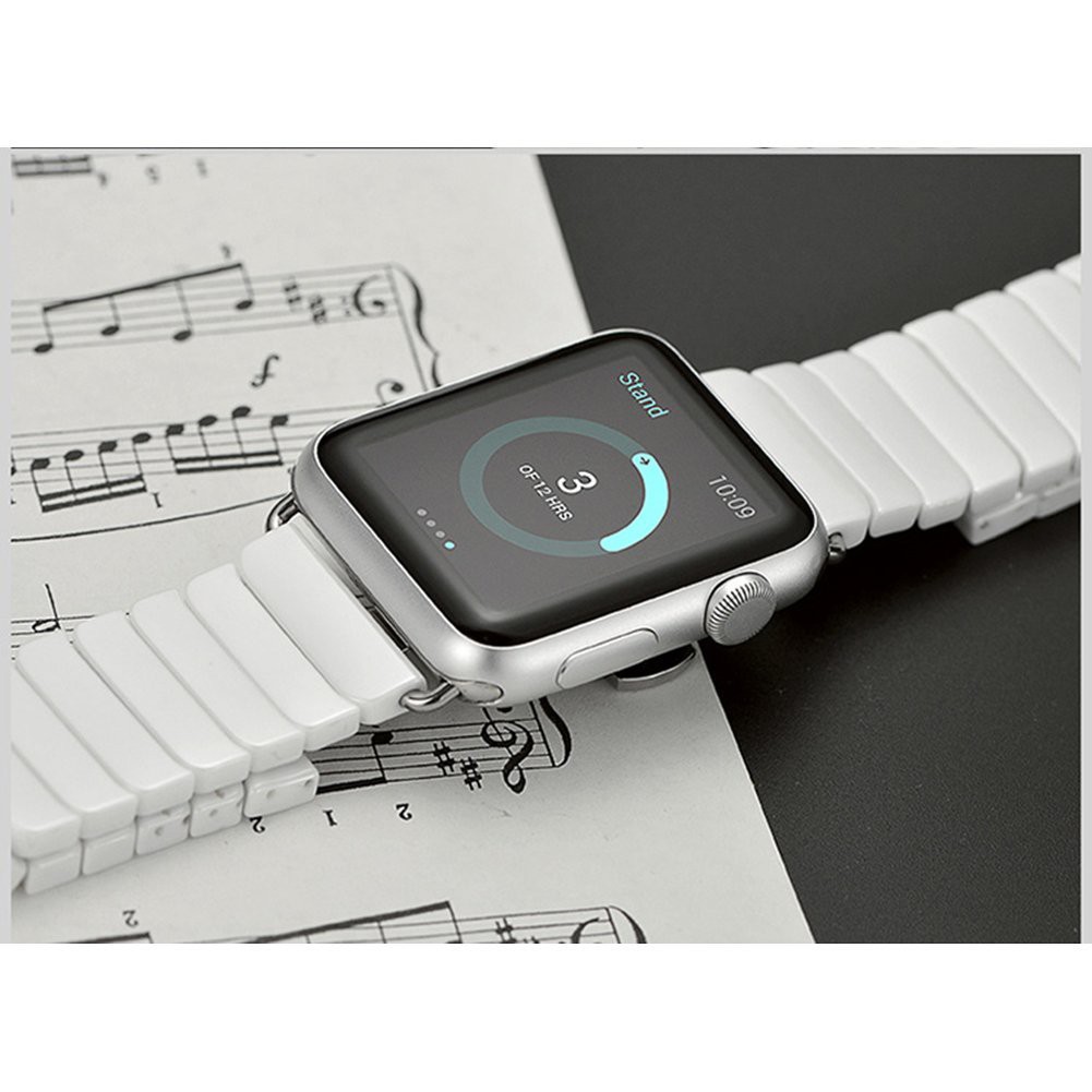 Dây đeo thay thế chất liệu gốm sứ dạng bi tròn cho Apple Watch 1/2/3/4 5 6 SE 7 8 iwatch ultra 49mm
