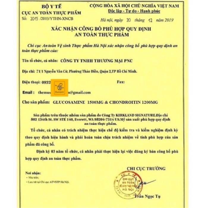 Viên uống bổ khớp Glucosamin Kirkland Signature 280 viên