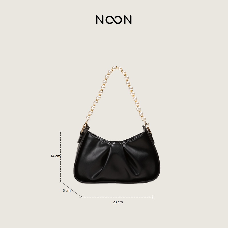 Túi xách nữ, đeo chéo NOON kèm dây phối hạt trai NB36