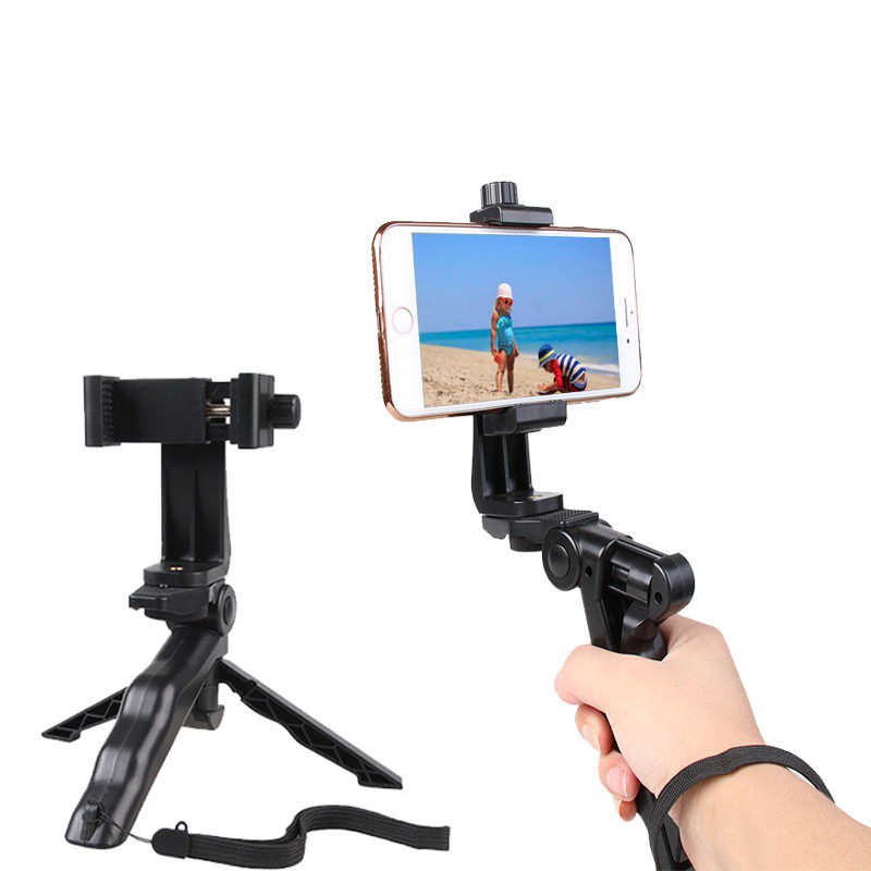 Chân tripod cầm tay mini Lammcou 2 trong 1 tiện lợi có ngàm giữ ổn định khi quay video cho điện thoại iPhone Samsung