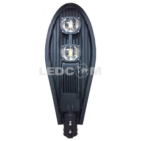 Đèn đường 100w LEDCOM hình chiếc lá thân đen siêu sáng