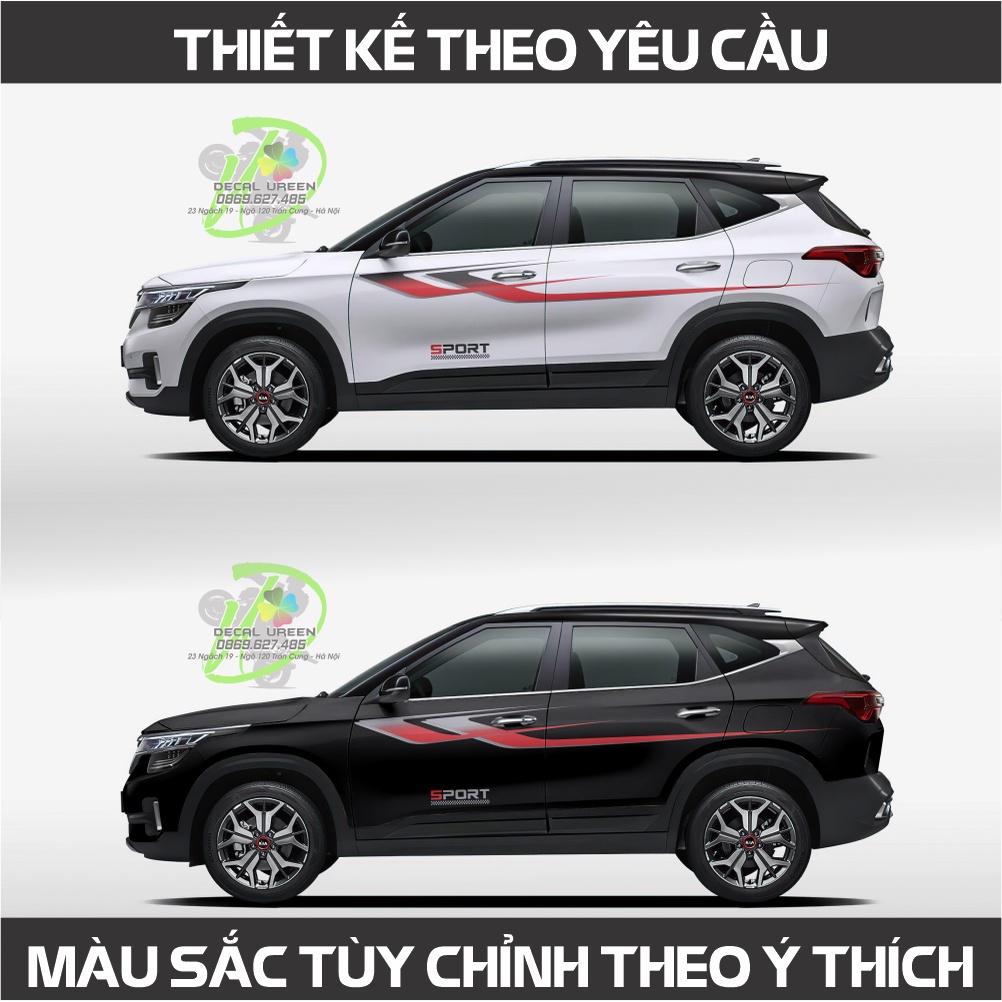 Decal Tem Xe SELTOS Mẫu 002