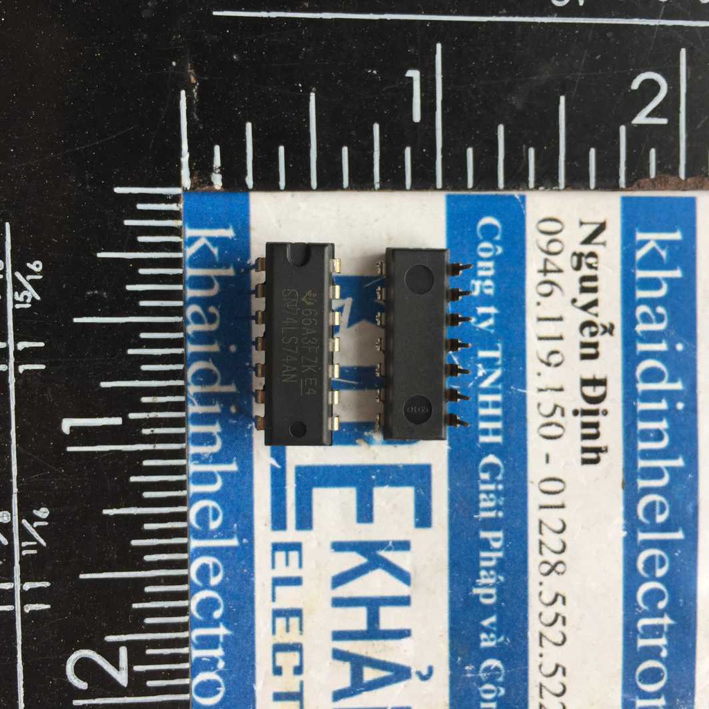 3 con 74LS74 SN74LS74AN DIP-14 IC 2 con D-Flip Flop kde3425