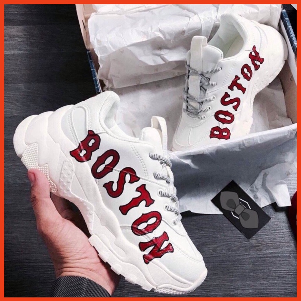 Giày thể thao nam nữ Boston - Giày sneaker ulzzang trắng cao cấp full bill box độn đế cao cổ tăng chiều cao mlb D3 | WebRaoVat - webraovat.net.vn