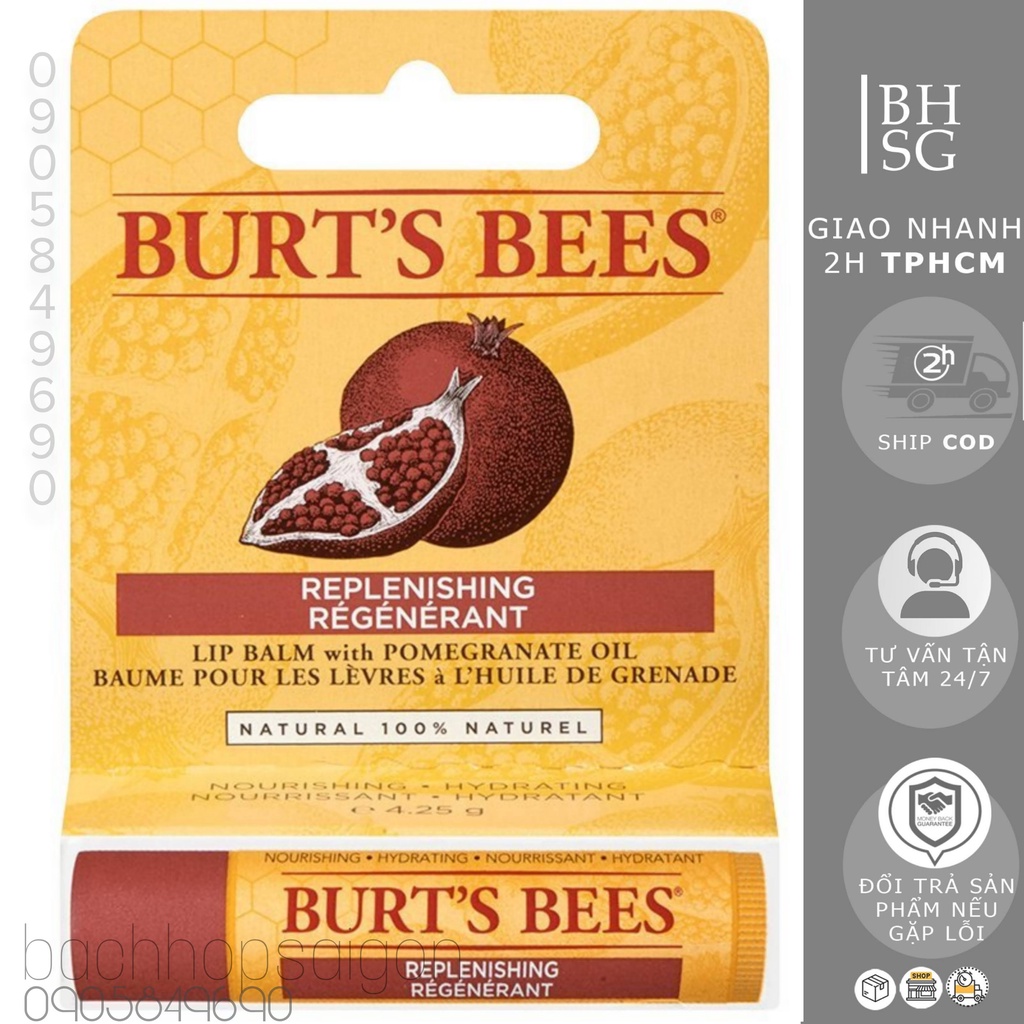 Son dưỡng môi  Burt's bees không màu 100% thiên nhiên