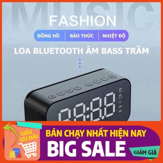 [XẢ KHO] Đồng Hồ Loa G10 Mặt Gương Hiển Thị Đèn Led - Loa Bluetooth - Đài FM - Đồng Hồ Báo Thức 3 in 1 HOT