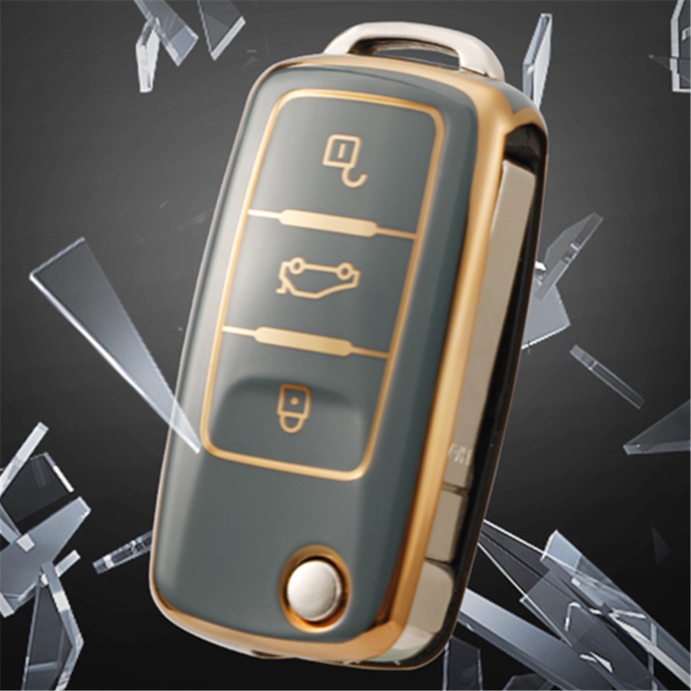 Vỏ Chìa Khóa Điều Khiển Từ Xa Bằng TPU Cho VW Volkswagen Polo Golf Tiguan Passat B5 B6 B7 Golf 4 5 6 MK6 Beetle Caddy T5 Up Eos Tiguan Jetta Lavida Skoda Octavia A5 MK Jetta Skoda Kodiaq Super