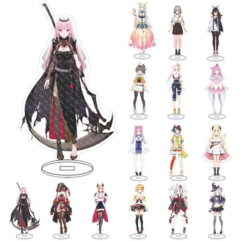 Mô hình nhân vật anime HOLOLIVE Vtuber hai mặt bằng acrylic có giá đỡ để bàn