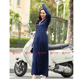 Áo Chống Nắng Nữ 𝐂𝐀𝐑𝐃𝐈𝐍𝐀 2 Lớp Dáng Dài Liền Thân, Chất Thun Lạnh Cao Cấp