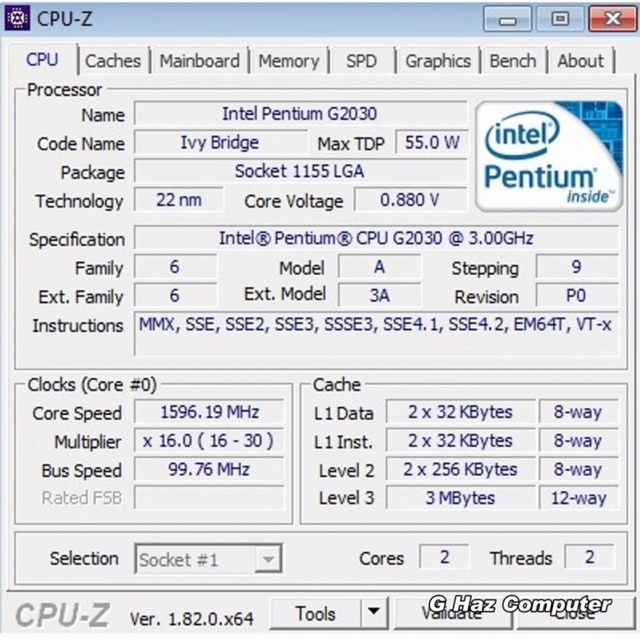 CPU- G2030 /xung 3.0gHz (LGA 1155)